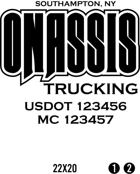 Company Name Truck Door Decal with USDOT & MC (set of 2)