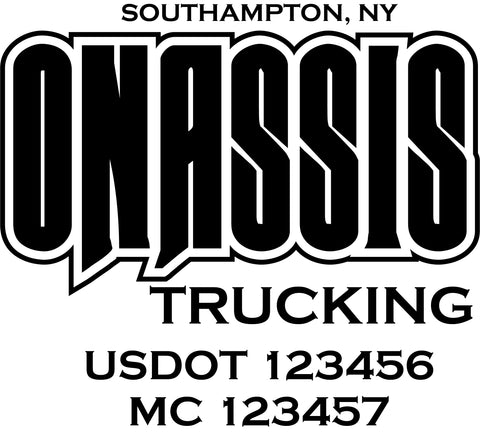  Truck Door Decal with USDOT & MC