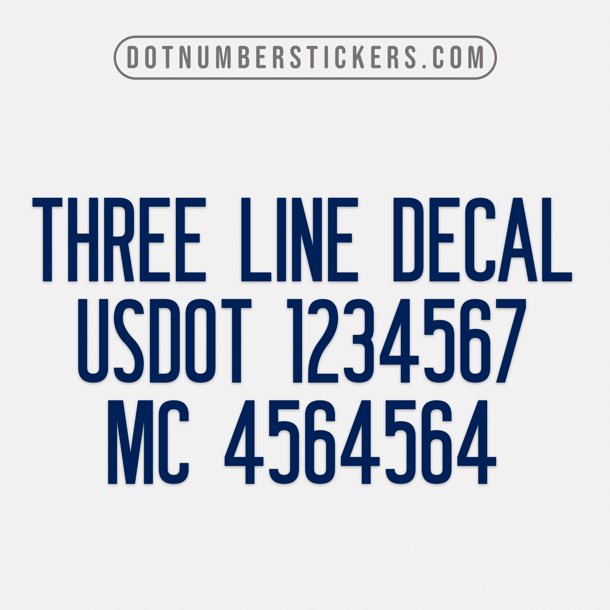 Sticker 3 Line Three Line Decal, (Set of 2) – dotnumberstickers