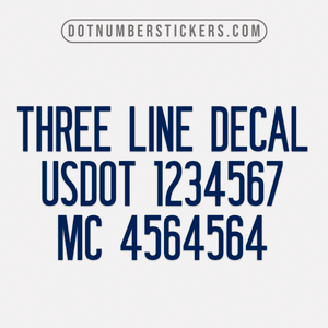 three line decal for trucks