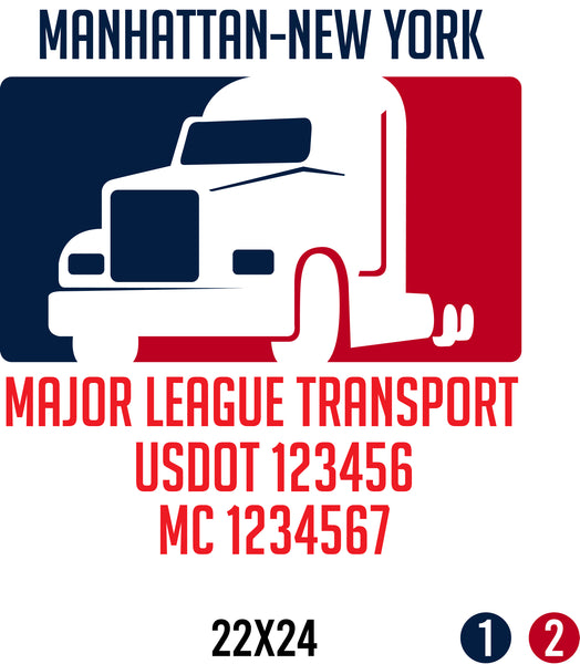 Company Name Truck Door Decal with USDOT & MC (set of 2)