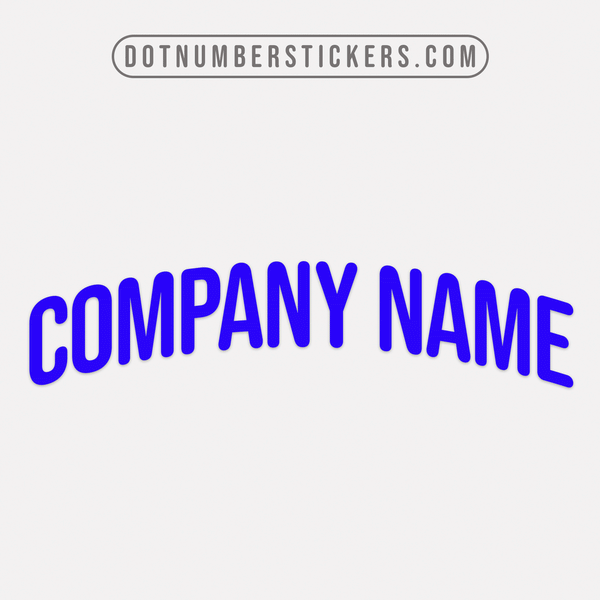 arched company name decal sticker
