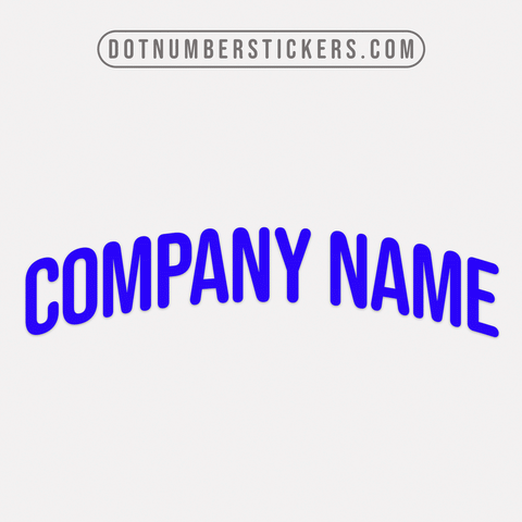 arched company name decal sticker