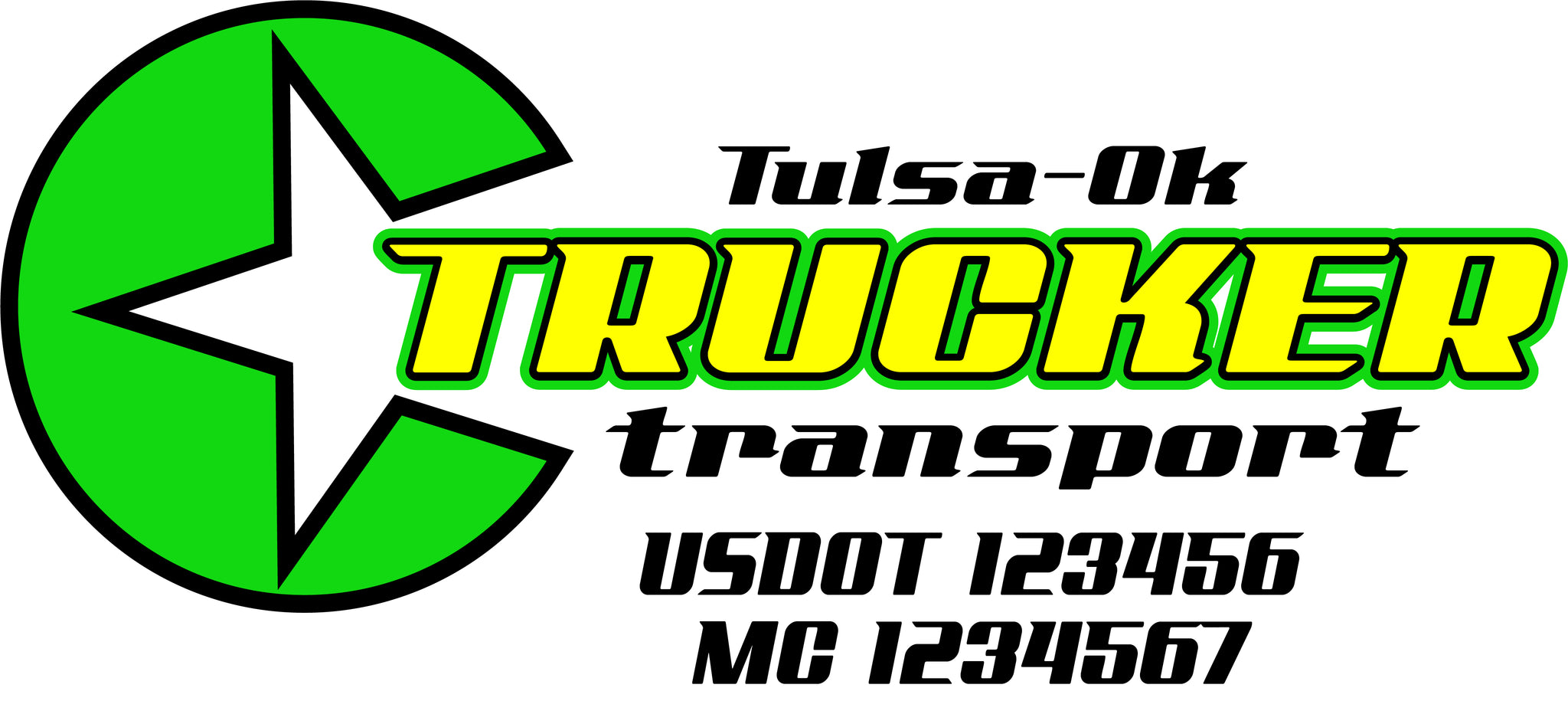  Truck Door Decal with USDOT & MC