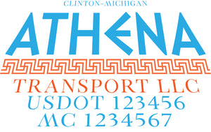  Truck Door Decal with USDOT & MC