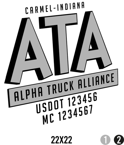 Company Name Truck Door Decal with USDOT & MC (set of 2)