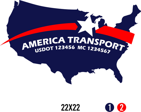 Company Name Truck Door Decal with USDOT & MC (set of 2)