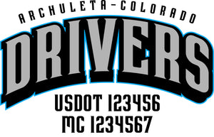  Truck Door Decal with USDOT & MC