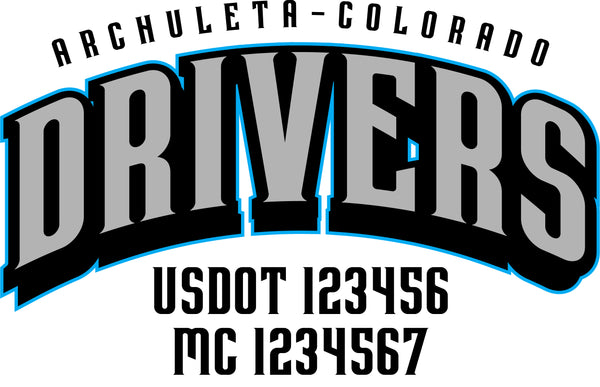  Truck Door Decal with USDOT & MC