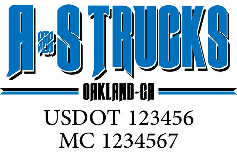  Truck Door Decal with USDOT & MC