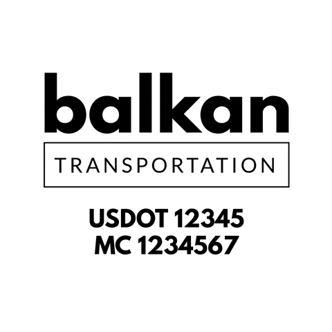 Truck door decal with USDOT and MC