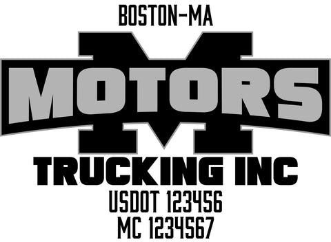  Truck Door Decal with USDOT & MC
