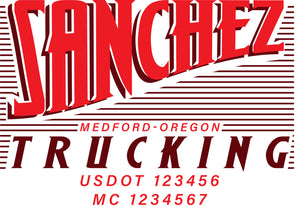  Truck Door Decal with USDOT & MC