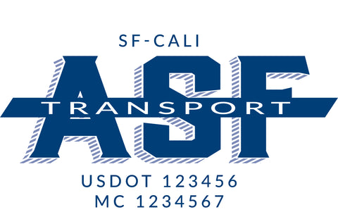  Truck Door Decal with USDOT & MC