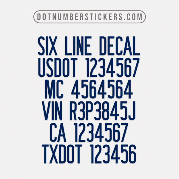 6 line decal for semi truckers