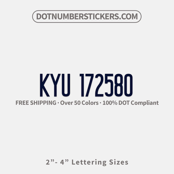 kyu number decal 