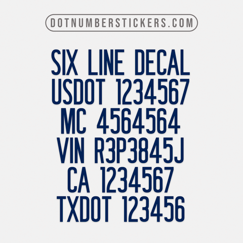 6 line decal for semi truckers