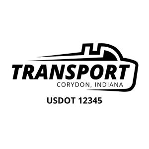 Truck door decal with USDOT 