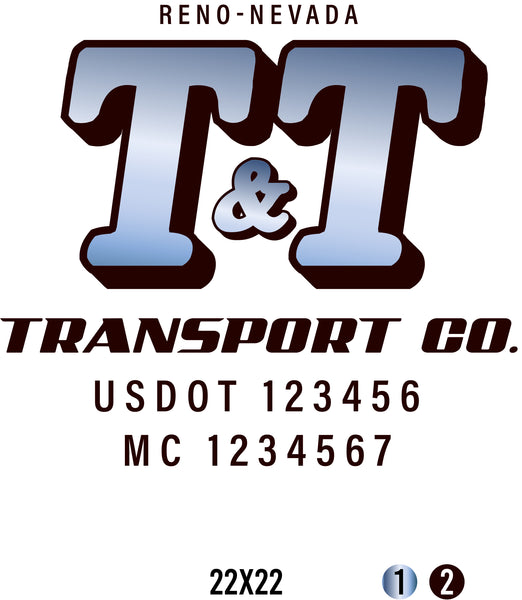 Company Name Truck Door Decal with USDOT & MC (set of 2)