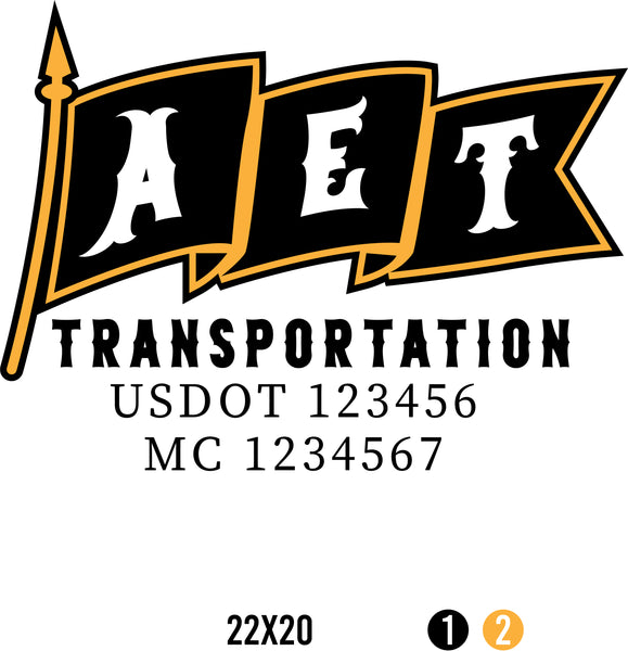 Company Name Truck Door Decal with USDOT & MC (set of 2)