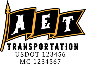  Truck Door Decal with USDOT & MC