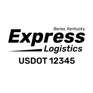 Truck door decal with USDOT 