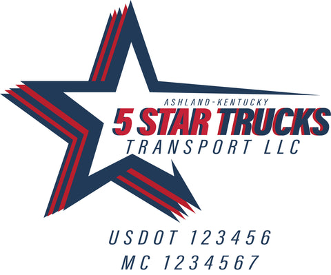  Truck Door Decal with USDOT & MC