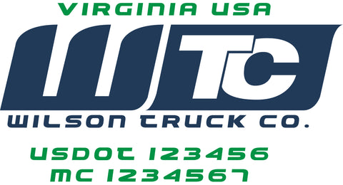  Truck Door Decal with USDOT & MC