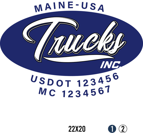 Company Name Truck Door Decal with USDOT & MC (set of 2)