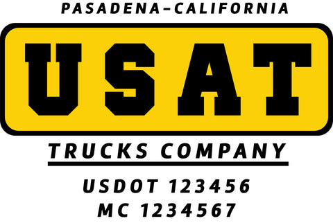  Truck Door Decal with USDOT & MC