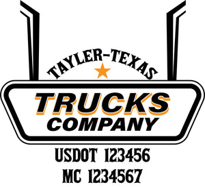  Truck Door Decal with USDOT & MC