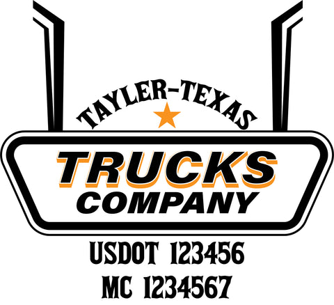  Truck Door Decal with USDOT & MC