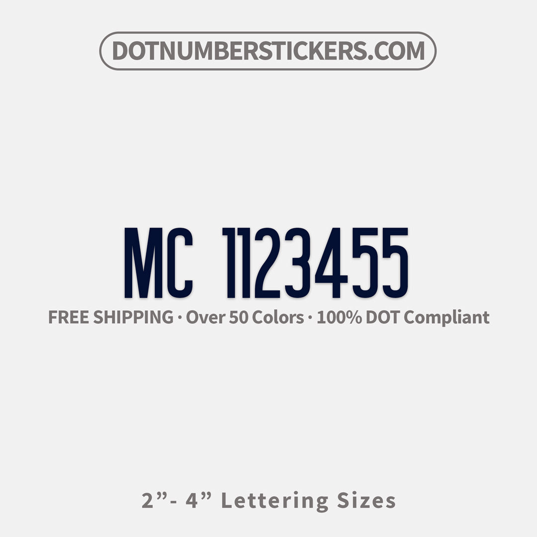 mc number sticker