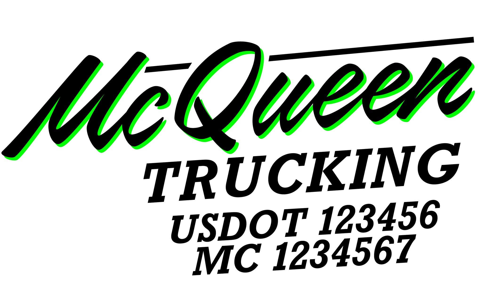  Truck Door Decal with USDOT & MC