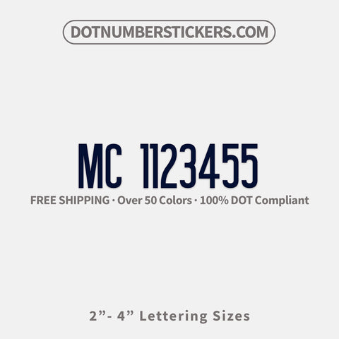 mc number sticker