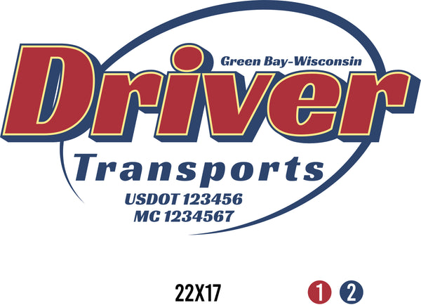 Company Name Truck Door Decal with USDOT & MC (set of 2)