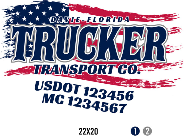 Company Name Truck Door Decal with USDOT & MC (set of 2)