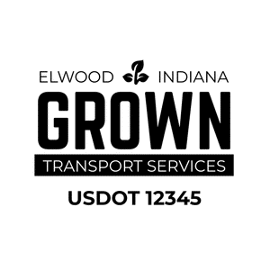 Truck door decal with USDOT 