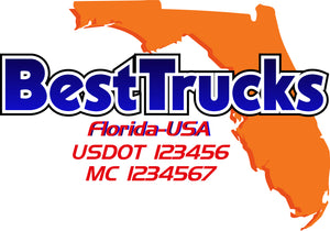  Truck Door Decal with USDOT & MC