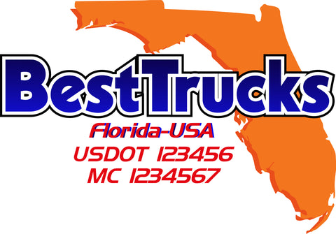  Truck Door Decal with USDOT & MC