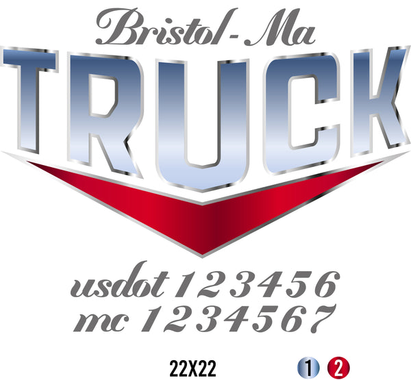 Company Name Truck Door Decal with USDOT & MC (set of 2)