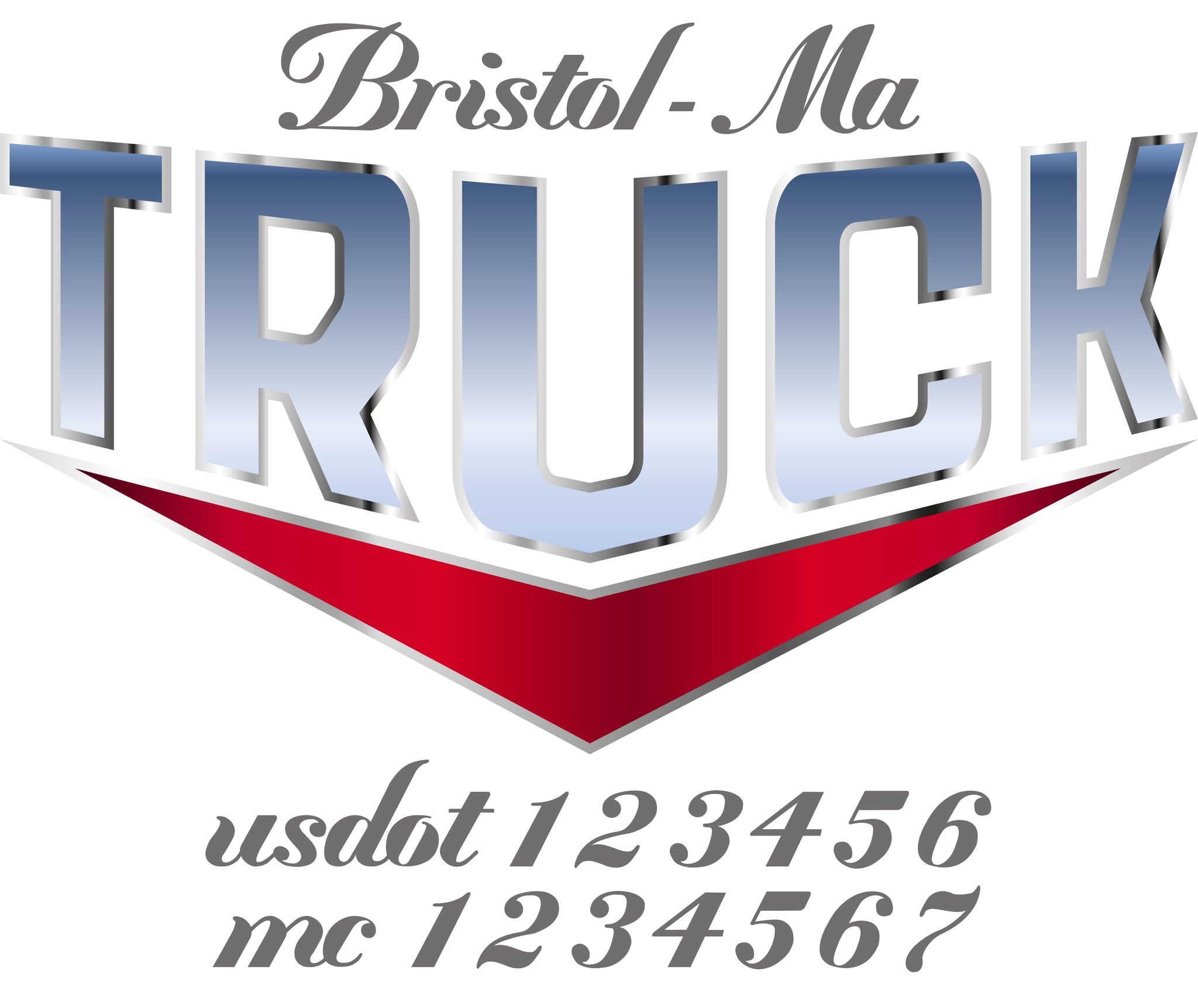  Truck Door Decal with USDOT & MC