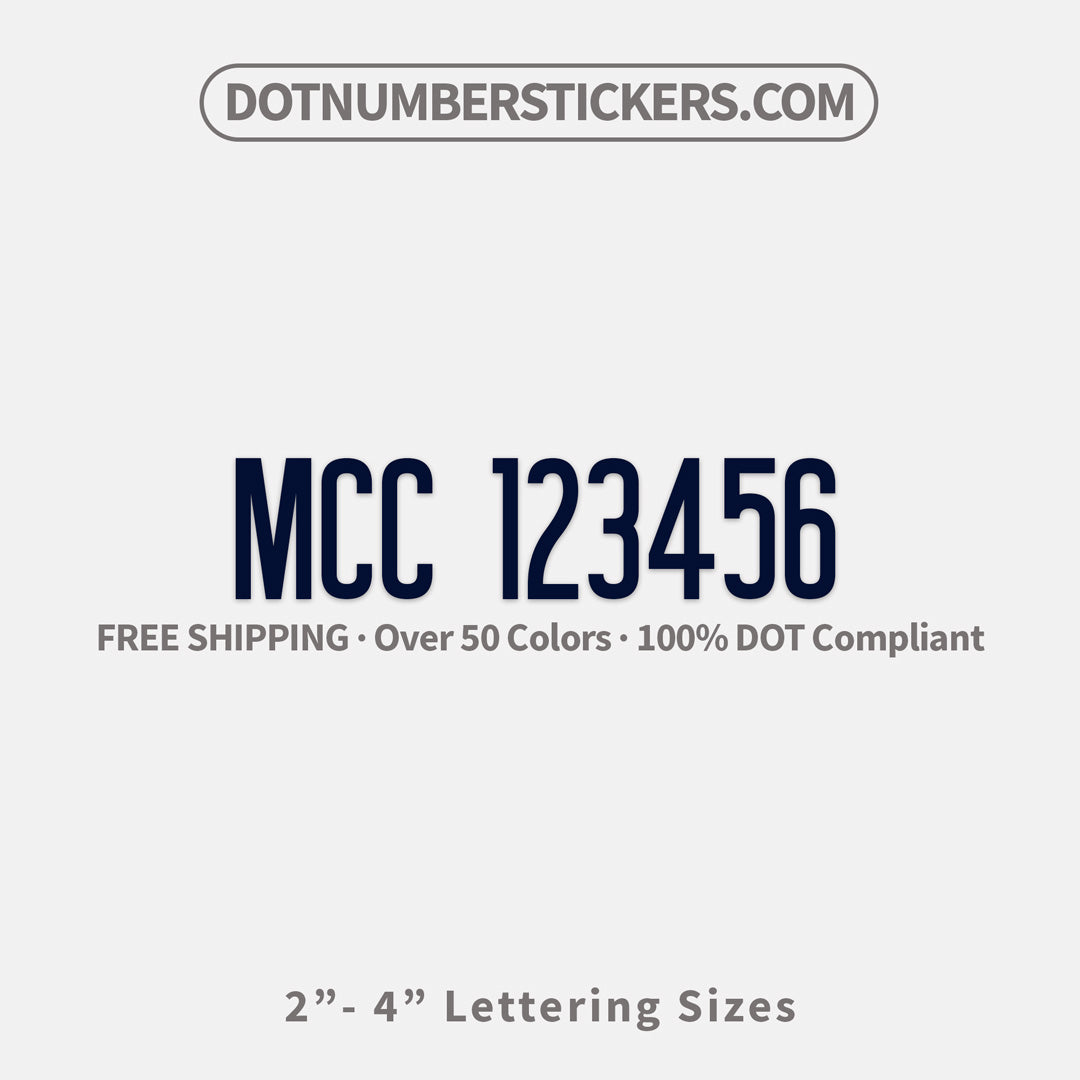 MCC Number Decal, (Set of 2) – dotnumberstickers