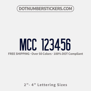 mcc number sticker