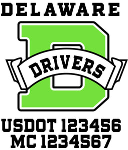  Truck Door Decal with USDOT & MC