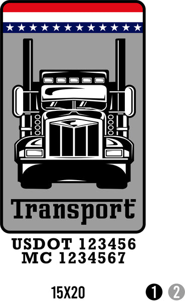 Company Name Truck Door Decal with USDOT & MC (set of 2)