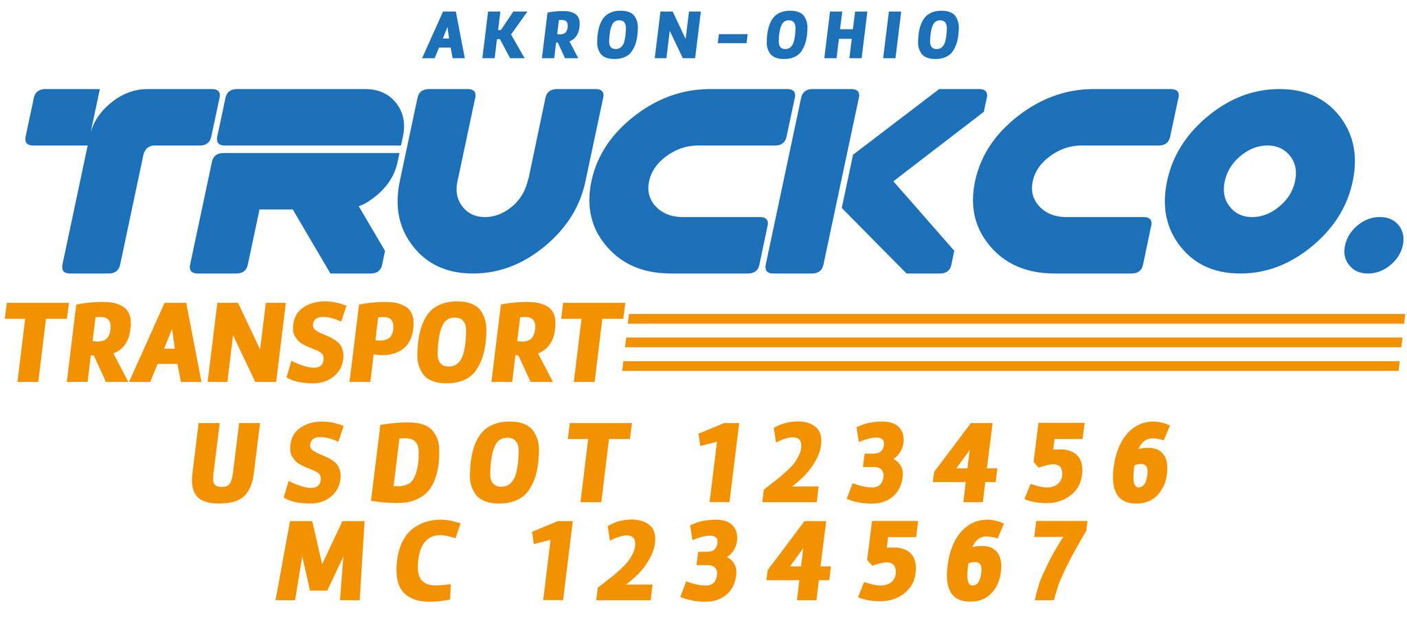 Truck Door Decal with USDOT & MC