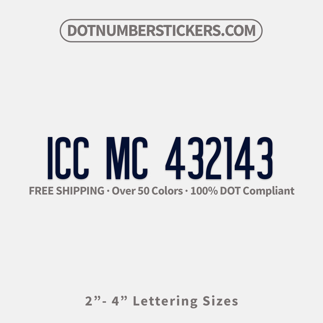 ICC MC Number Decal, (Set of 2) – dotnumberstickers