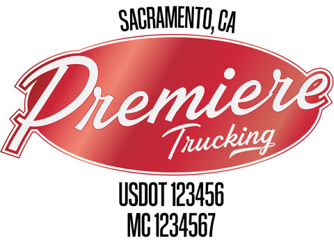  Truck Door Decal with USDOT & MC