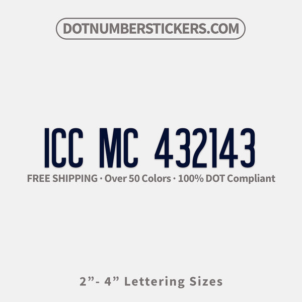 icc mc number decal